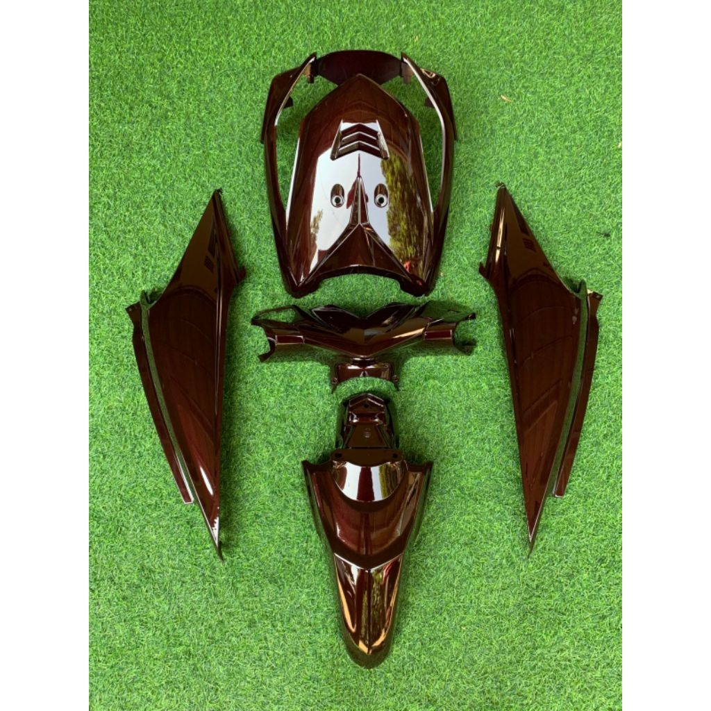 Cover full body halus motor beat karbu 2008-2012 warna hitam lembayung merah