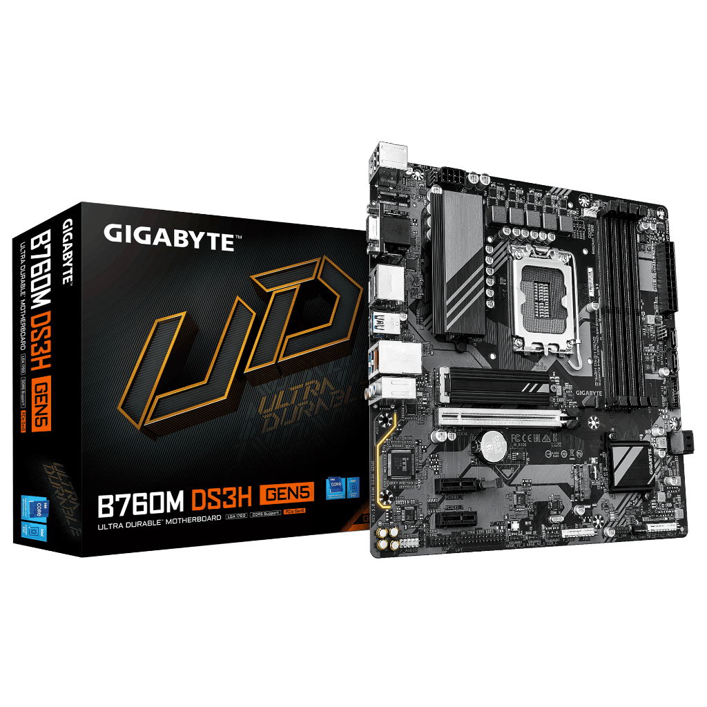 Motherboard GIGABYTE B760M DS3H GEN5 (LGA1700, B760, DDR5, USB3.2, SATA3)