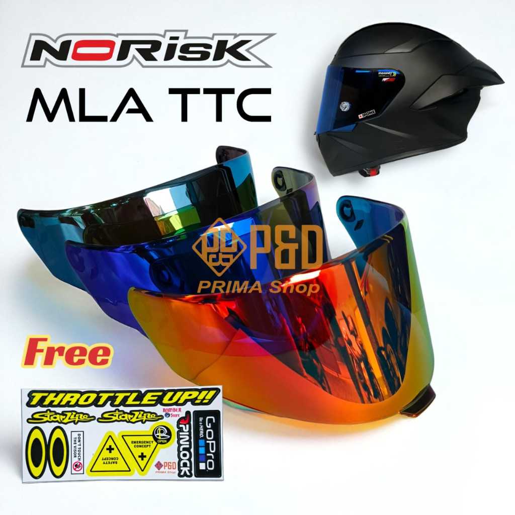Kaca Helm MLA Crypton, Flat Visor MLA TTC Full Face
