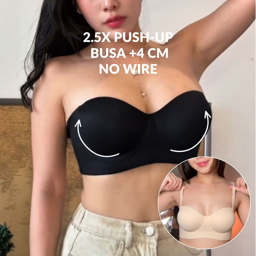 RiseUp Half-Cup Strapless 2.5X Push Up Bra