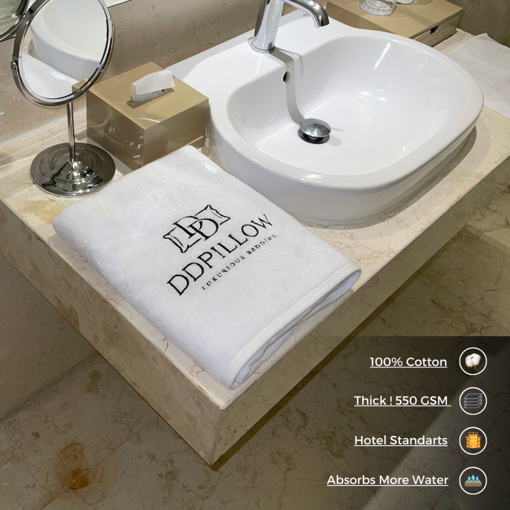 Ddpillow Handuk Mandi Hotel Premium Uk 140Cm X 70Cm / 550Gsm / Handuk Hotel Bintang 5 Original