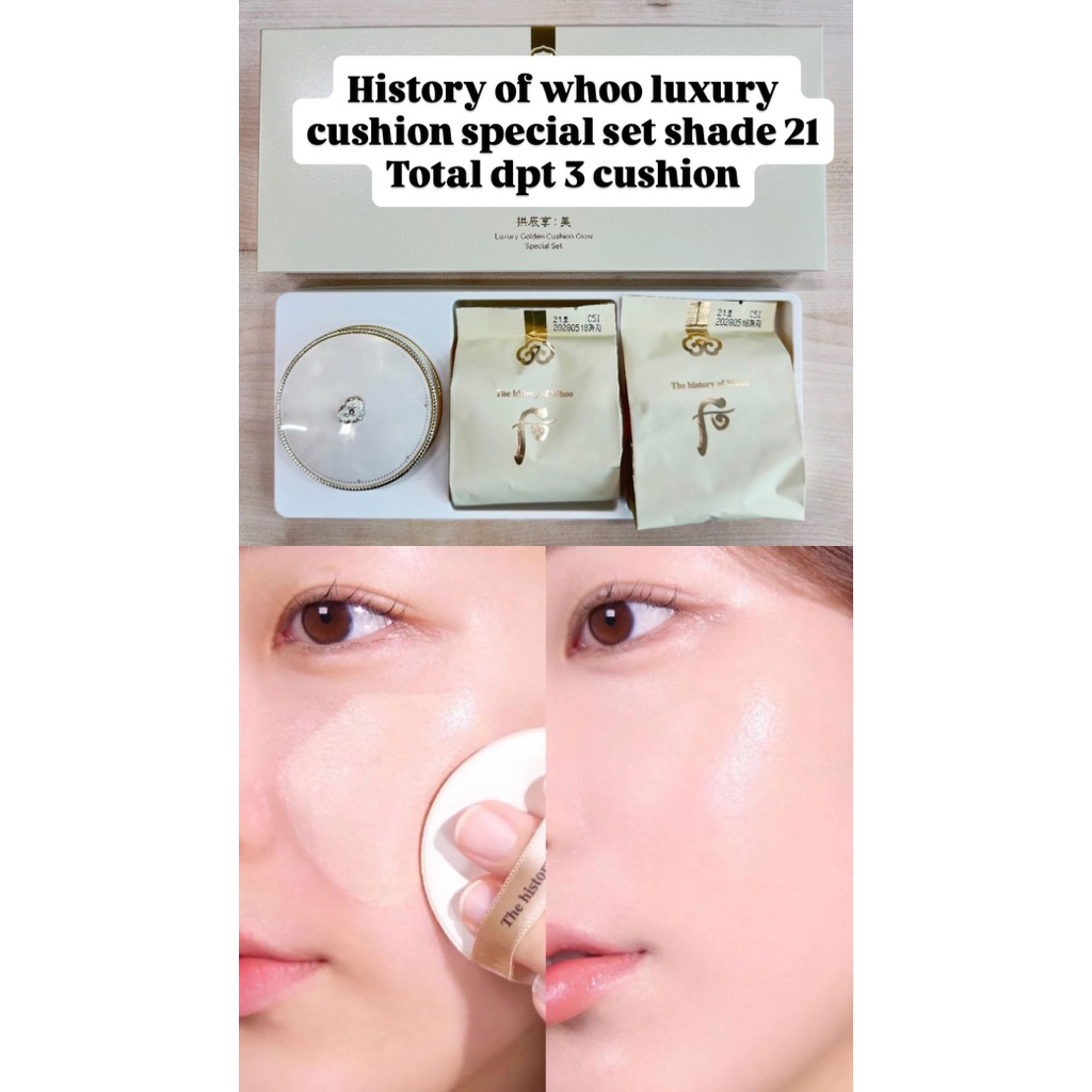 the history of whoo luxury golden cushion special set shade 21