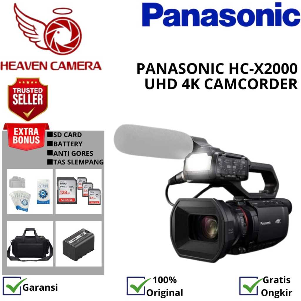 PANASONIC HC-X2000 UHD 4K PROFESSIONAL CAMCORDER / CAMCORDER PANASONIC HC-X2000 / PANASONIC HC-X2000