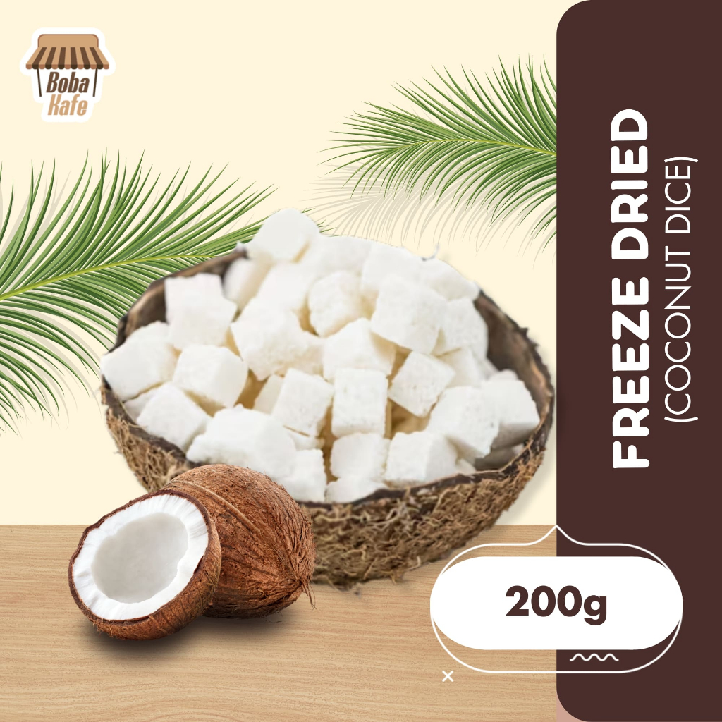 

FREEZE DRIED COCONUT DICE @200GR - Buah Kering Kelapa Asli Bentuk Kubus