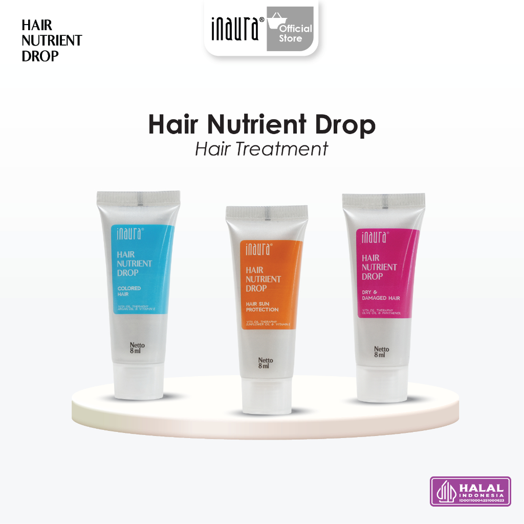 Inaura hair nutrient drop 8 ml series (Pink,Orange,Blue) vitamin rambut