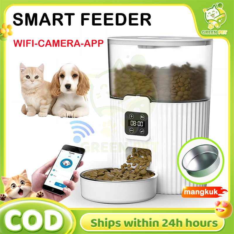 Smart Pet Feeder Automatic / Pet Feeder Automatic APP WIFI Camera Connect Kontrol For Cat & Dog