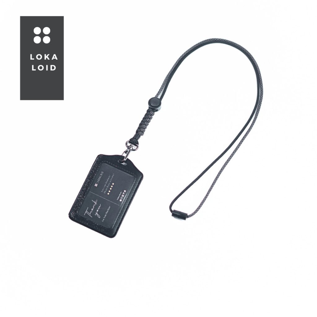 

Lokaloid Lanyard Gantungan Id Card Holder Model Twotone Casual Minimalis Hook Buckel Nickel Metal Anti Karat