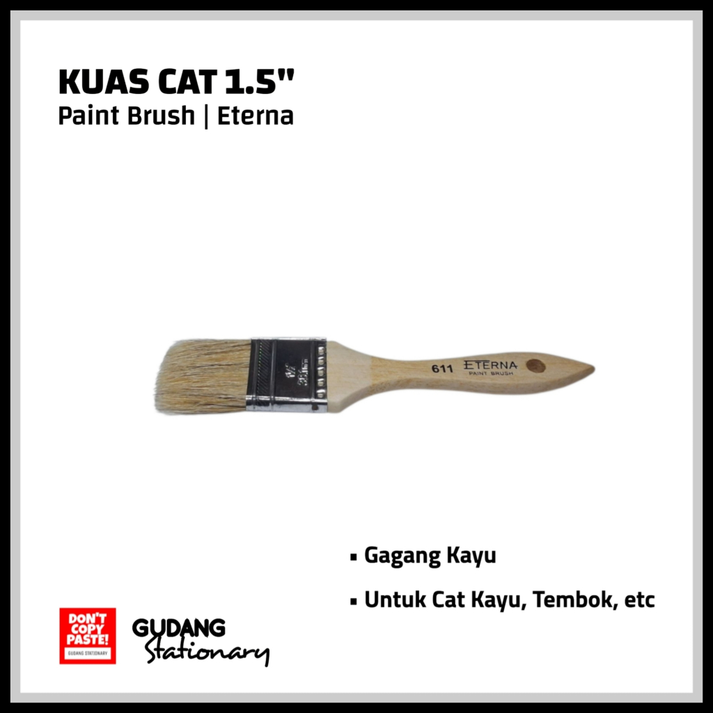 

Kuas Cat | Gagang Kayu | Paint Brush 1.5 Inch ETERNA