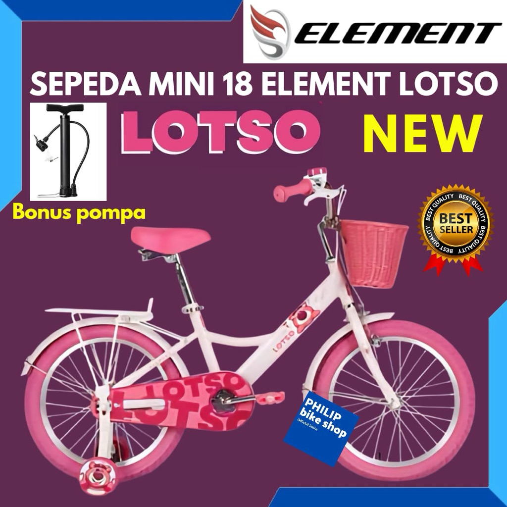 Sepeda Anak Perempuan Mini 18 Element Lotso Terbaru