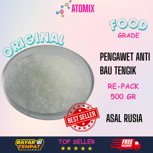 

BHT CRYSTALIS FOOD GRADE ANTIOKSIDAN ANTI TENGIK 500 GR BAHAN MAKANAN PENGAWET KIMIA