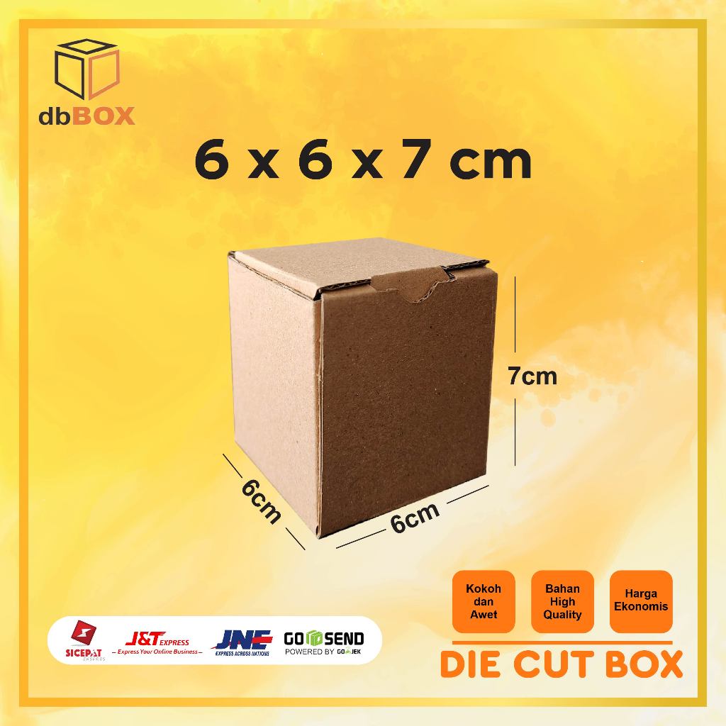 

Kardus Uk. 6x6x7 cm....Die Cut