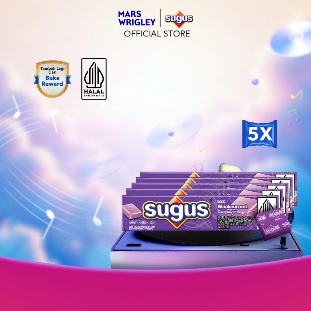 

SUGUS Stick Blackcurrant 30g X5