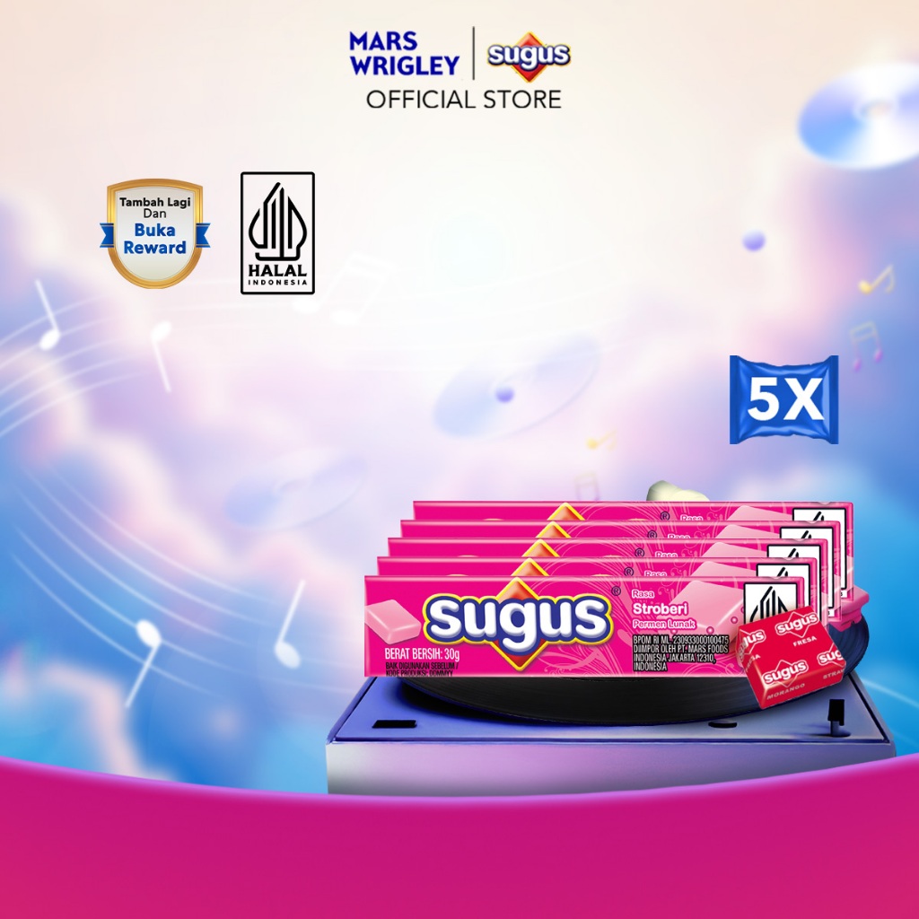 

SUGUS Stick Strawberry 30g X5