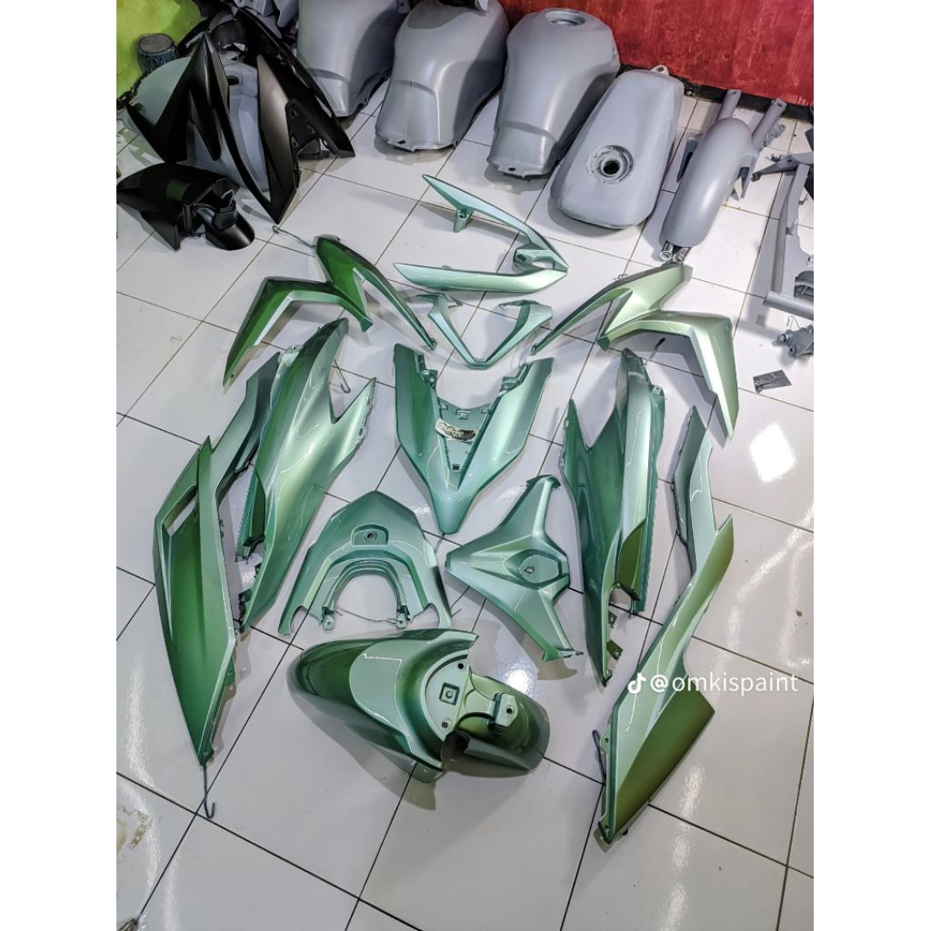 fulset body halus Honda Vario 125/150 new Vario all new warna silver blue