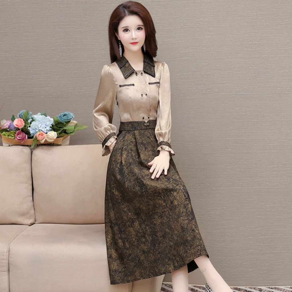 DRESS SILK CRINKLE KOMBINASI