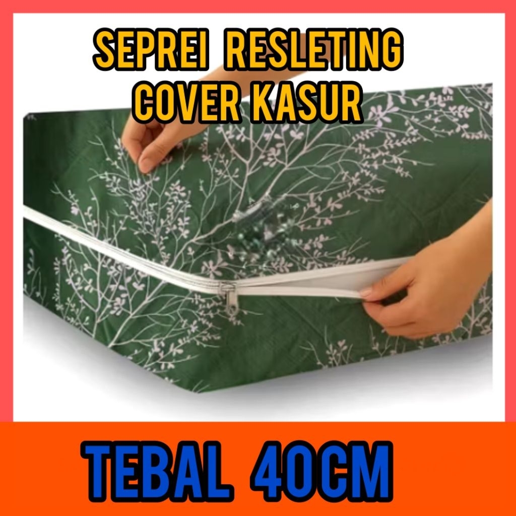 SPREI RESLETING/COVER KASUR BUSA TEBAL 40CM