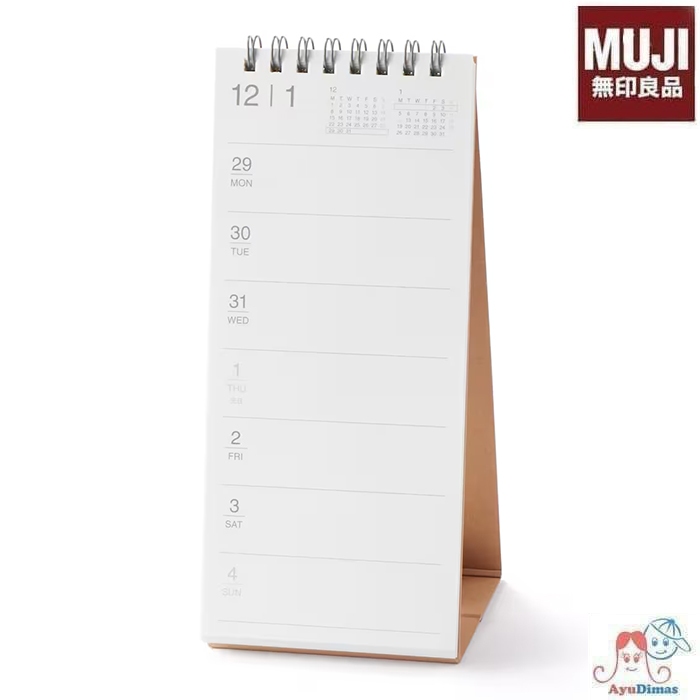

MUJI Weekly Calendar 2026 - Kalender Meja Mingguan