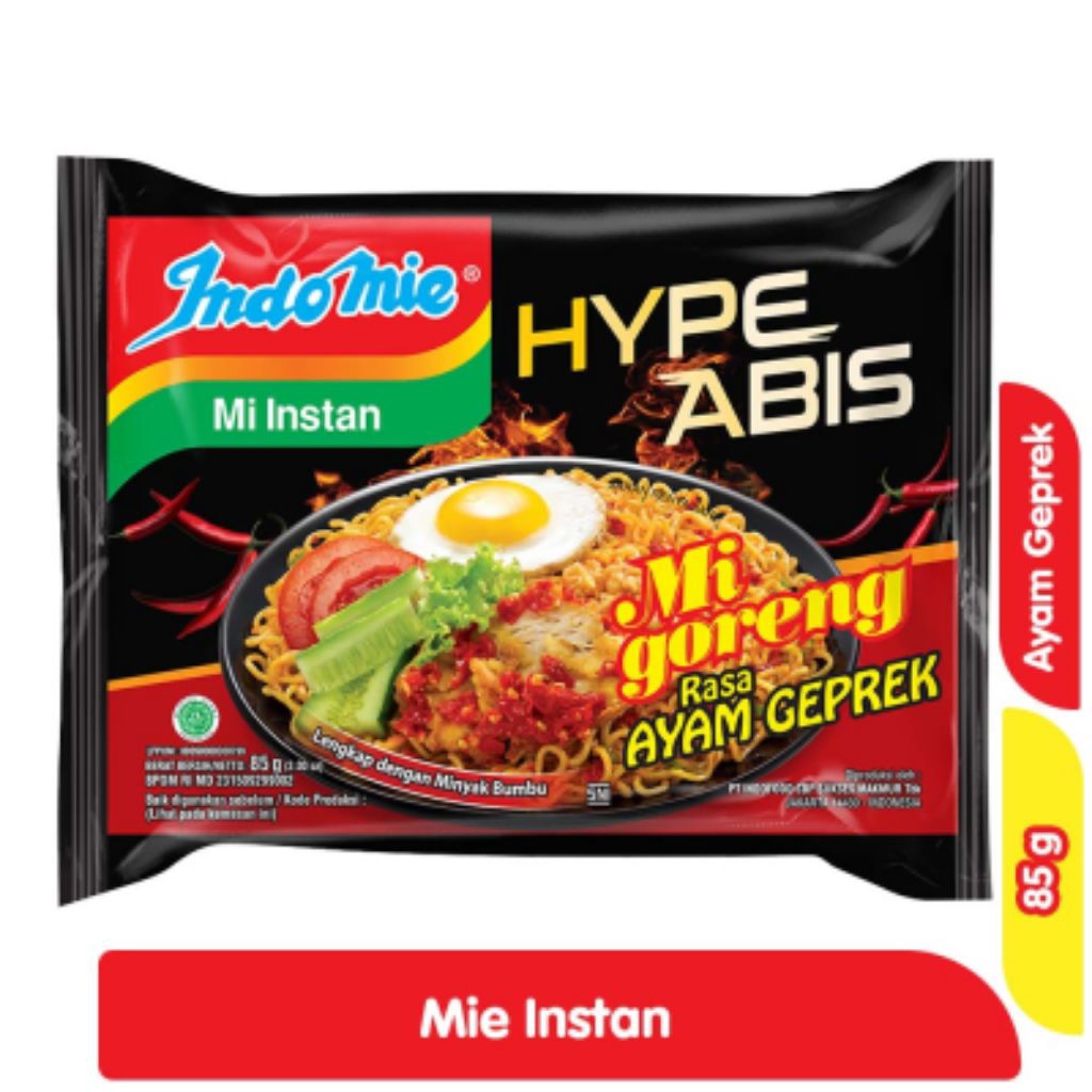 

Indomie Hype Abis Mi Instan Goreng Ayam Geprek 85 g