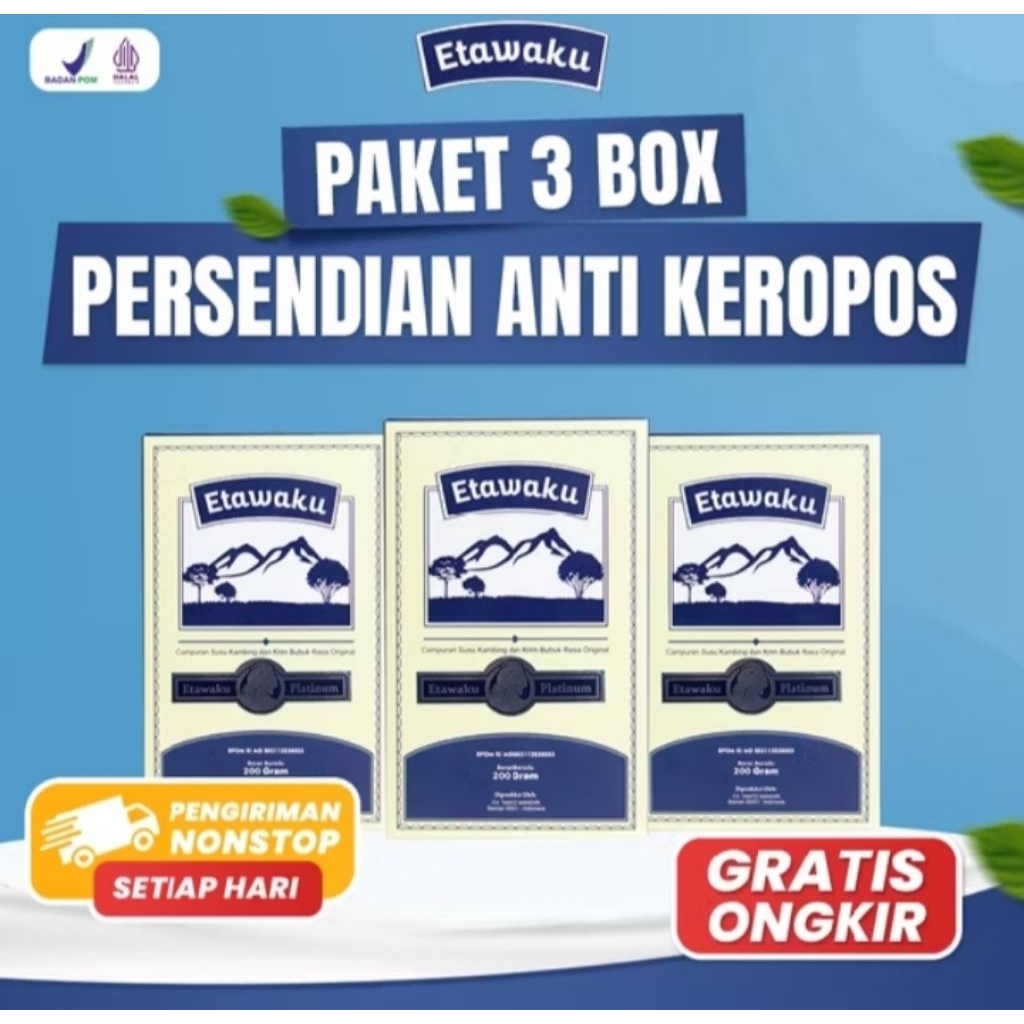 

Etawaku Platinum 3 Box - Menjaga Kesehatan Dan Kepadatan Tulang