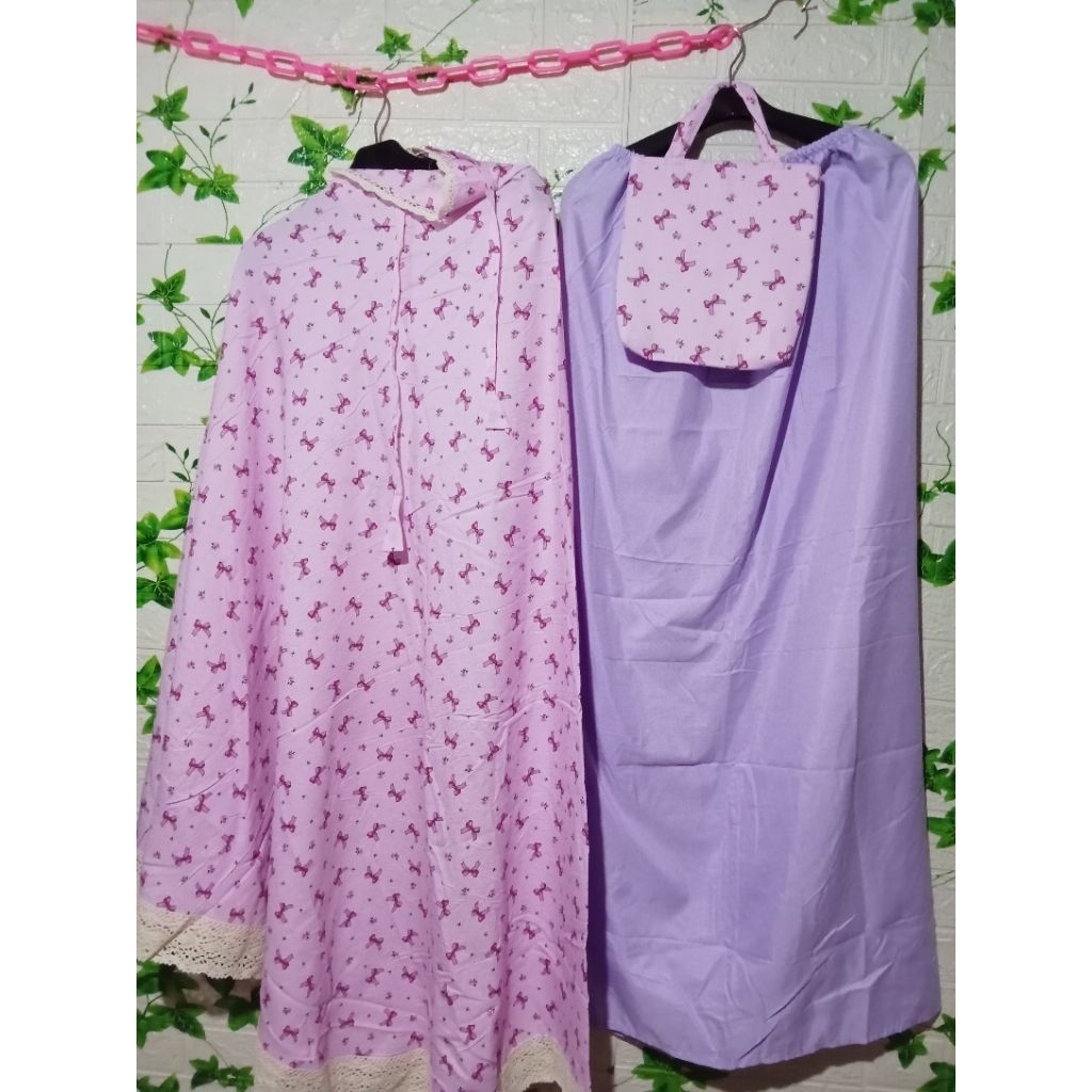 mukena katun premium dahu seleting