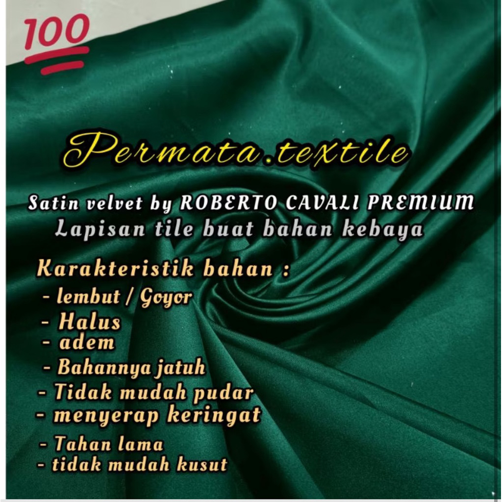 Kain satin velvet  Premium  /  Kain satin anti kusut  / baju nikah bridesmaid