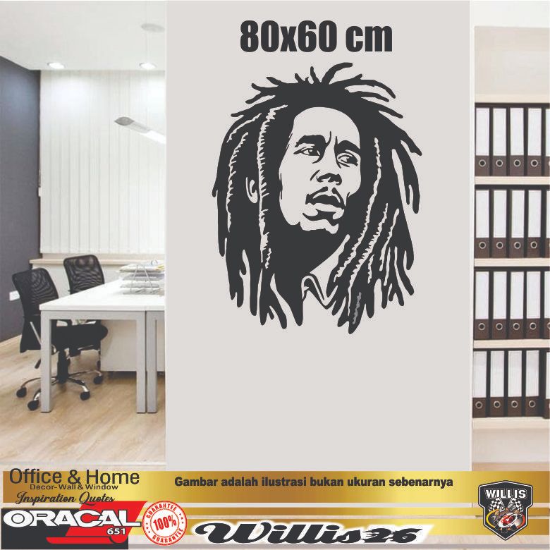 Stiker Bob Marley Stiker Cutting big size