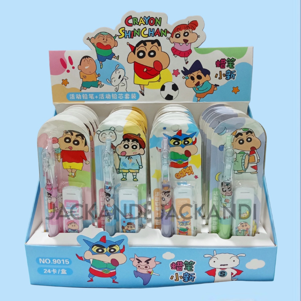 

Pensil Mekanik Refill 0,5mm Set Crayon Sinchan Pensil Anak Karakter Lucu