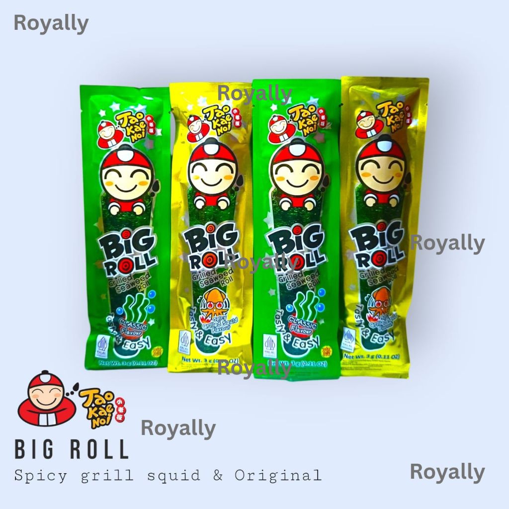 

Tao Kae Noi Big Roll 3gr/Seaweed/Rumput Laut/Nori