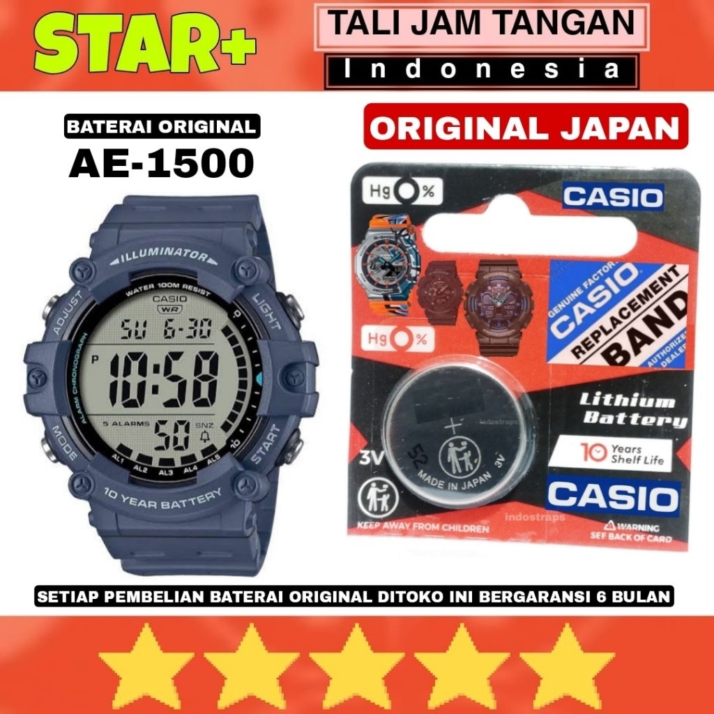 Baterai batre jam tangan casio ae-1500 ae1500