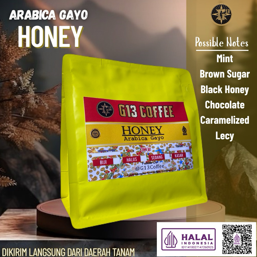 

KOPI GAYO ARABICA SWEET HONEY ARABIKA ACEH ROASTED BEAN BIJI/BUBUK