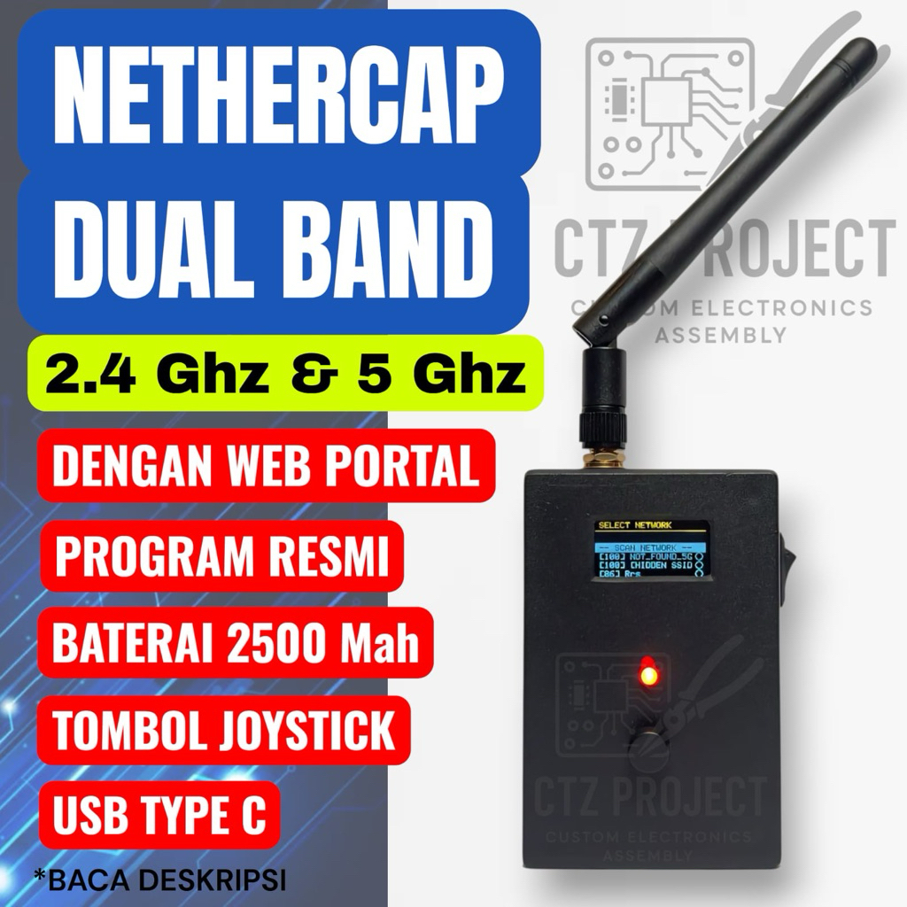 Nethercap 5 Ghz, Nethercap dual band 2.4 Ghz & 5 Ghz, Deauther 5 Ghz, Evil twin 5 Ghz