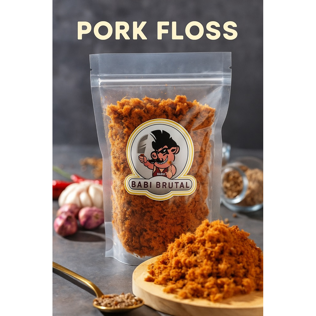 

Babi Brutal Abon babi premium asli homemade enak isi 100gr