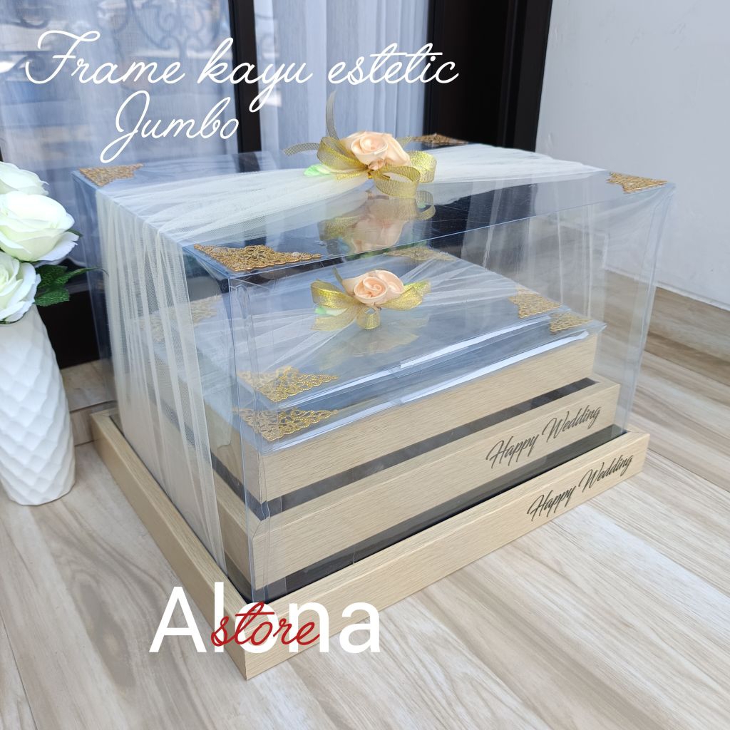 

Kotak Hantaran Seserahan Pernikahan 1set Isi 4 plus Tutup Mika Hias Mewah elgant Tinggal Pakai Praktis Mudah