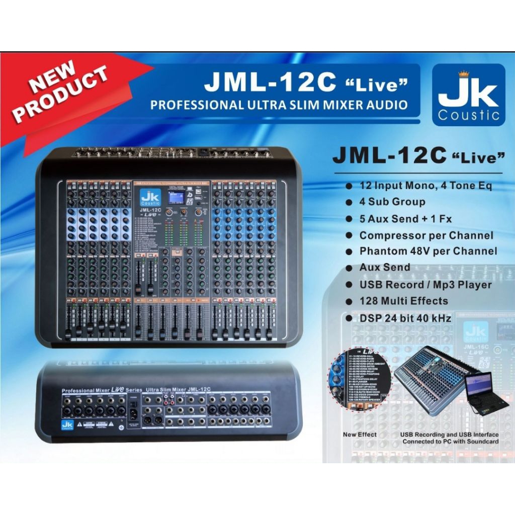 Mixer Jk Coustic JML-12C New Original 12chanel