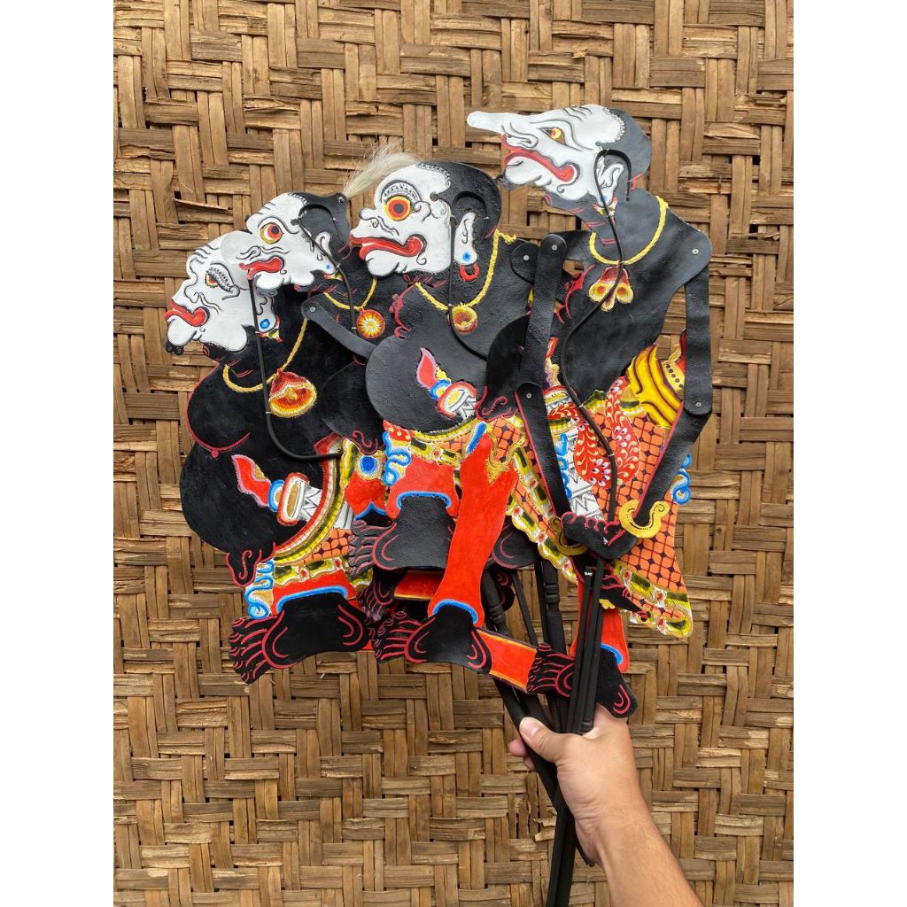 Wayang PUNOKAWAN HITAM semar Semar Gareng Petruk Bagong