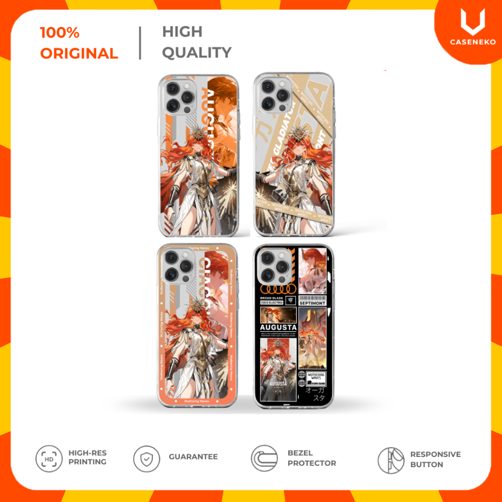 Caseneko Case Augusta Wuthering Waves Wuwa Game Phone Casing Custom V1