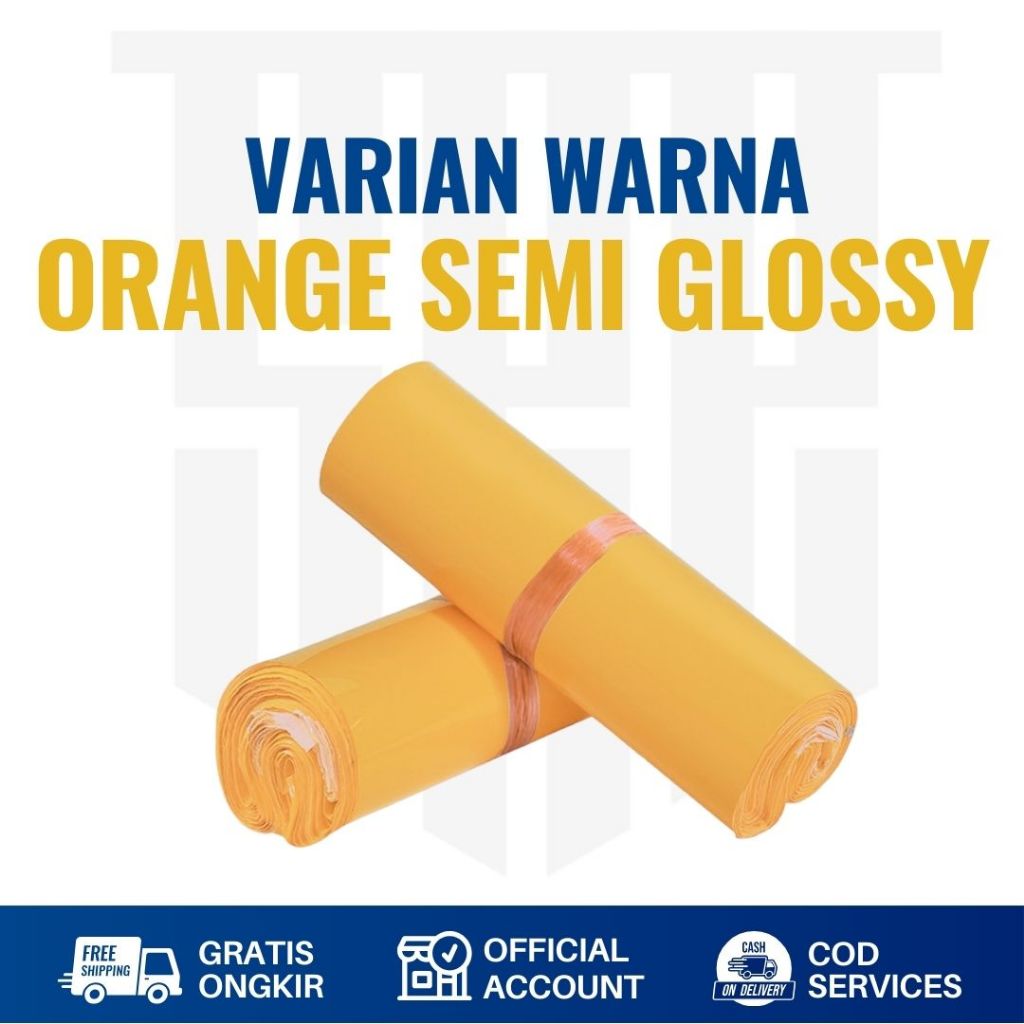 

Plastik Packing Polymailer 30x40 Warna Orange Semi isi 100Pcs Murah