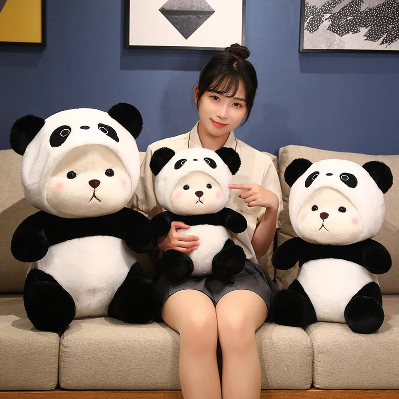 Boneka Teddy Bear Hoodie Panda Kupluk Premium  Boneka Panda Lucu Imut, Boneka Teddy Bear Besar Untuk