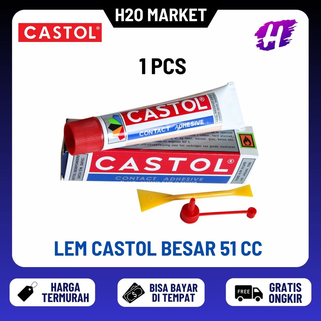 

❤️H2O❤️ LEM CASTOL BESAR 51 CC SERBAGUNA CONTACT ADHESIVE TUBE