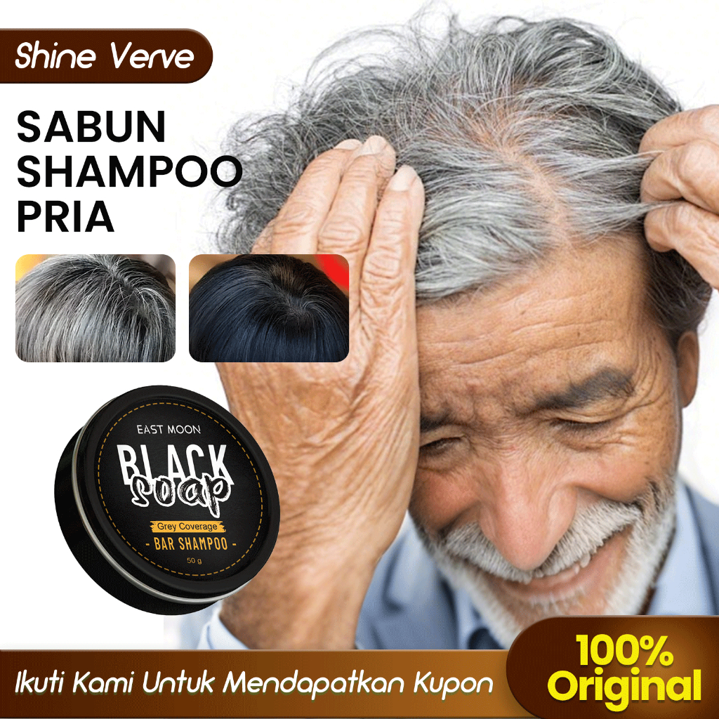 East Moon Pria Rambut Hitam Sabun 1pcs Penggelap Rambut Sabun Membersihkan Kulk Secara Membuat Rambu