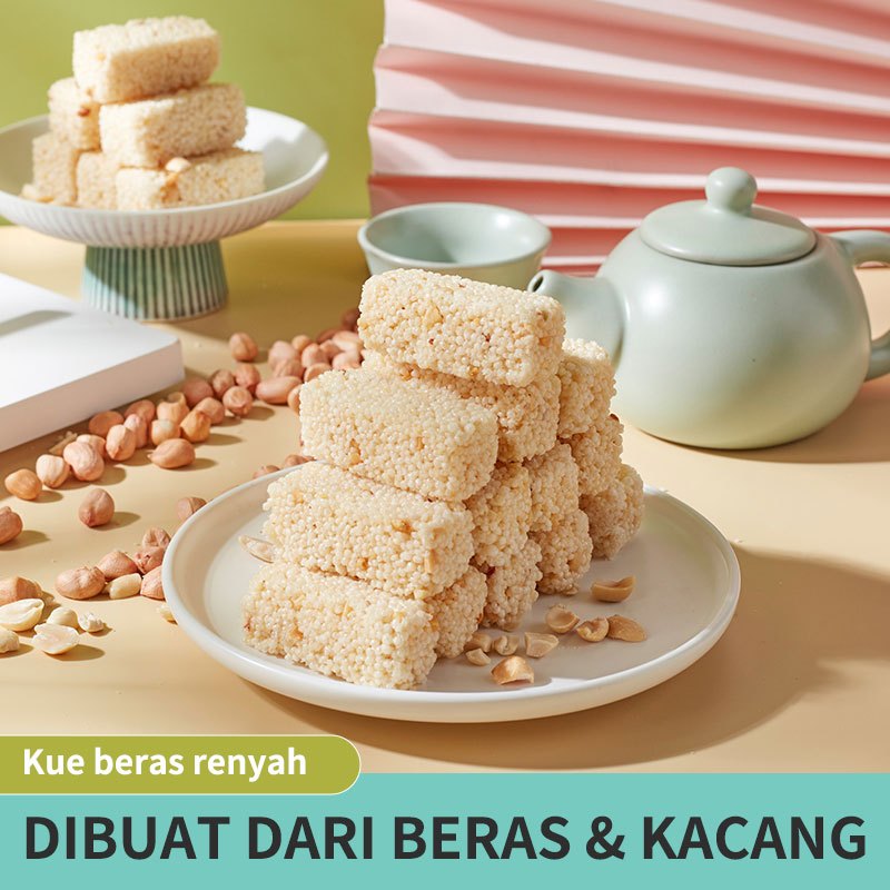 

Kue beras kacang renyah enak banget, cocok buat sarapan, teh sore, atau bekal jalan-jalan.