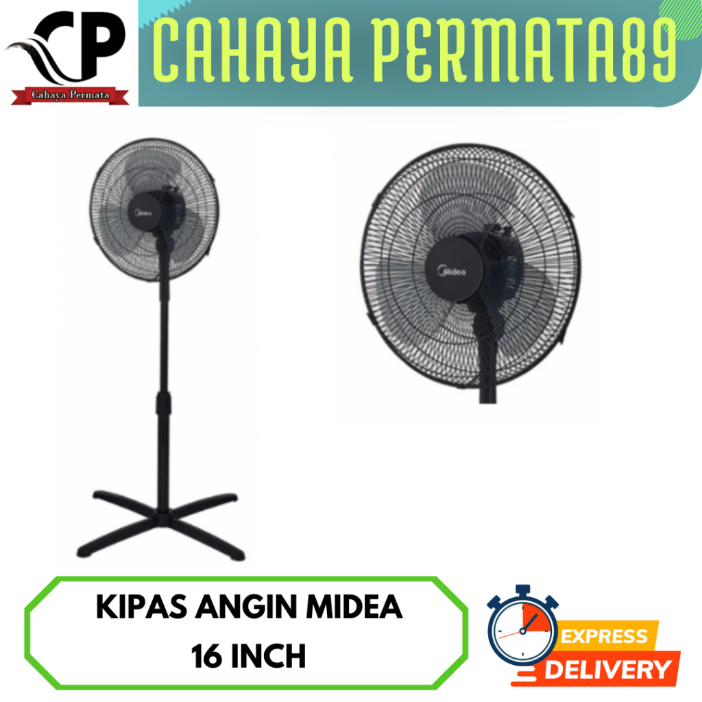 KIPAS ANGIN MIDEA MFS160M0BDK KIPAS ANGIN BERDIRI MIDEA 16 INCH - HITAM