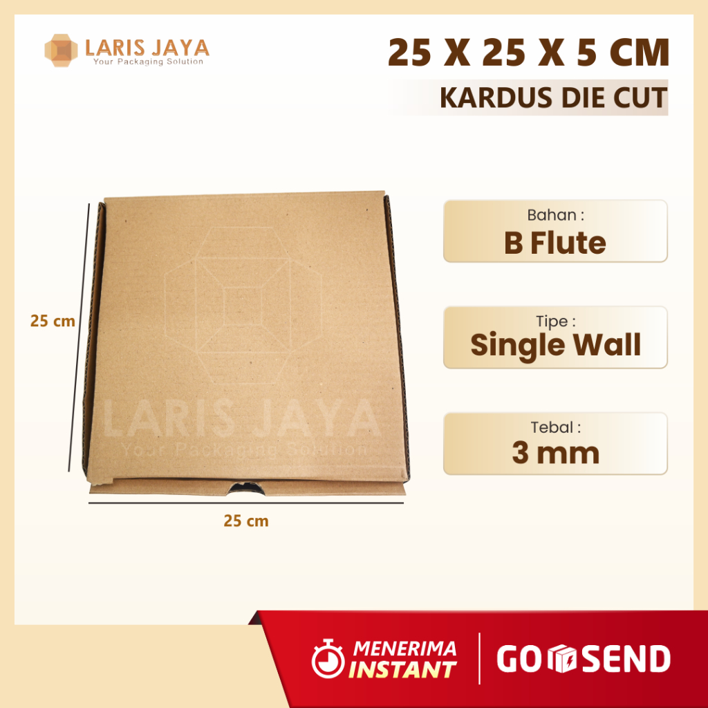 

Kardus / Box Pizza / Hampers / Dus Packing / Gift Box / Box Snack / Box Pigura Wisuda - 25 x 25 x 5 cm ( Kardus Pizza 25 x 25 x 5 cm )