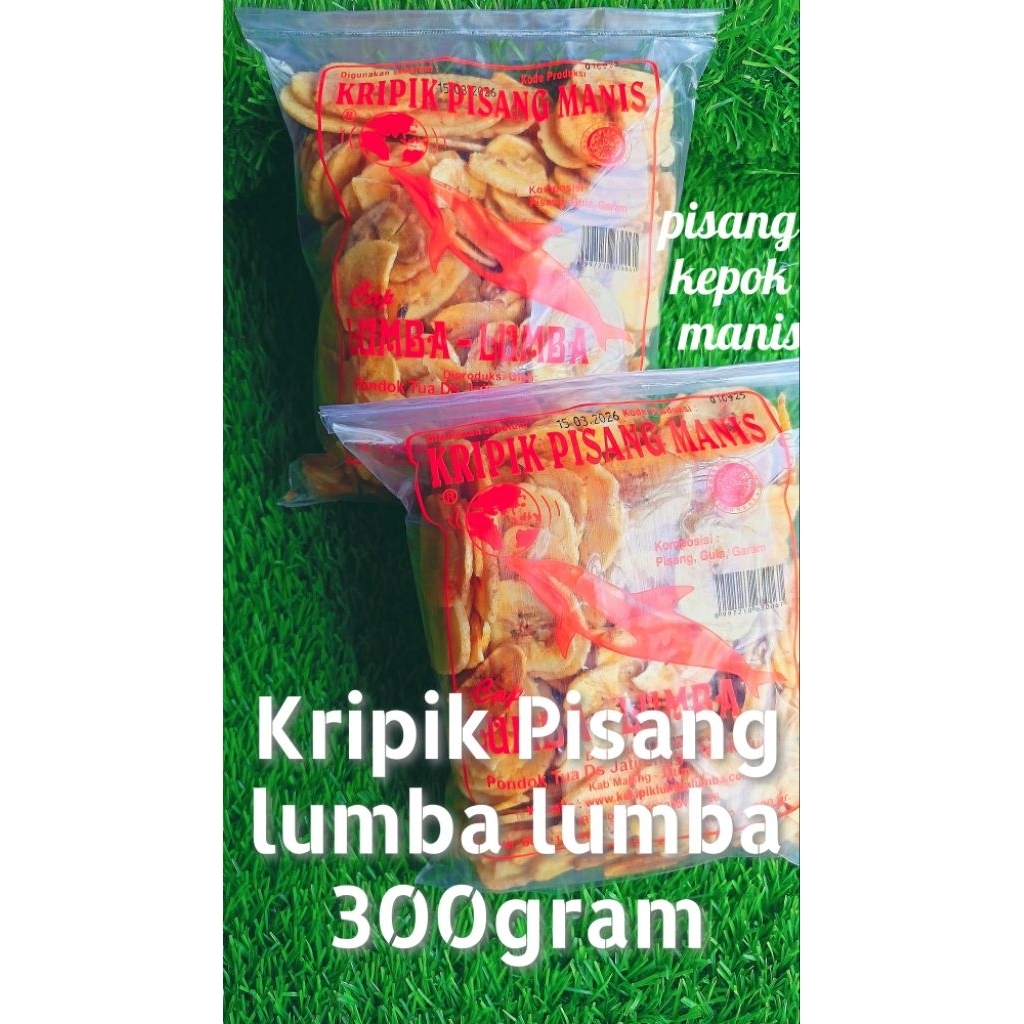 

KRIPIK PISANG MANIS lumba lumba 300gram, kripik pisang kepok