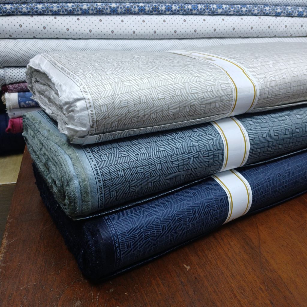 Kain katun Italy motif/ Kain katun Italy premium/Kain katun kemeja motif