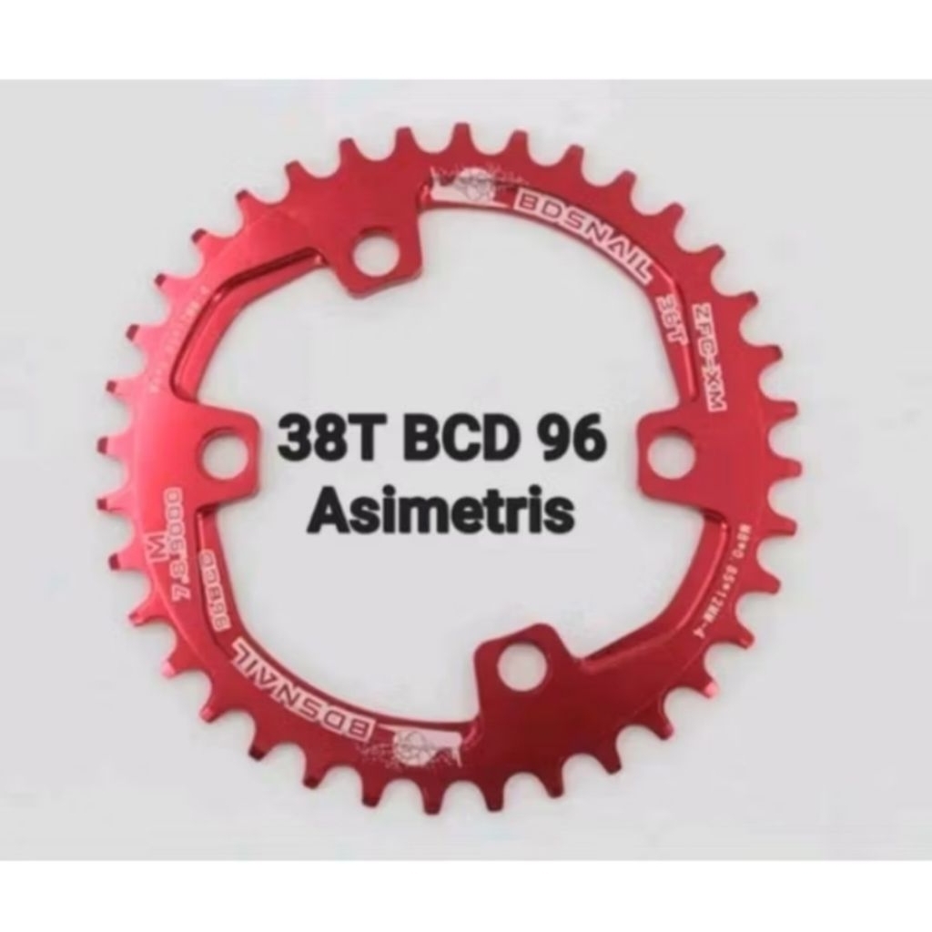 Snail chainring 38t bcd 96 asimetris narrow wide chainring