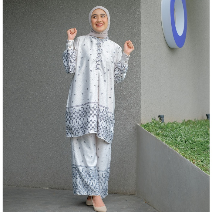 Setelan One Set Wanita Kekinian Outfit Kondangan Lebaran Niza