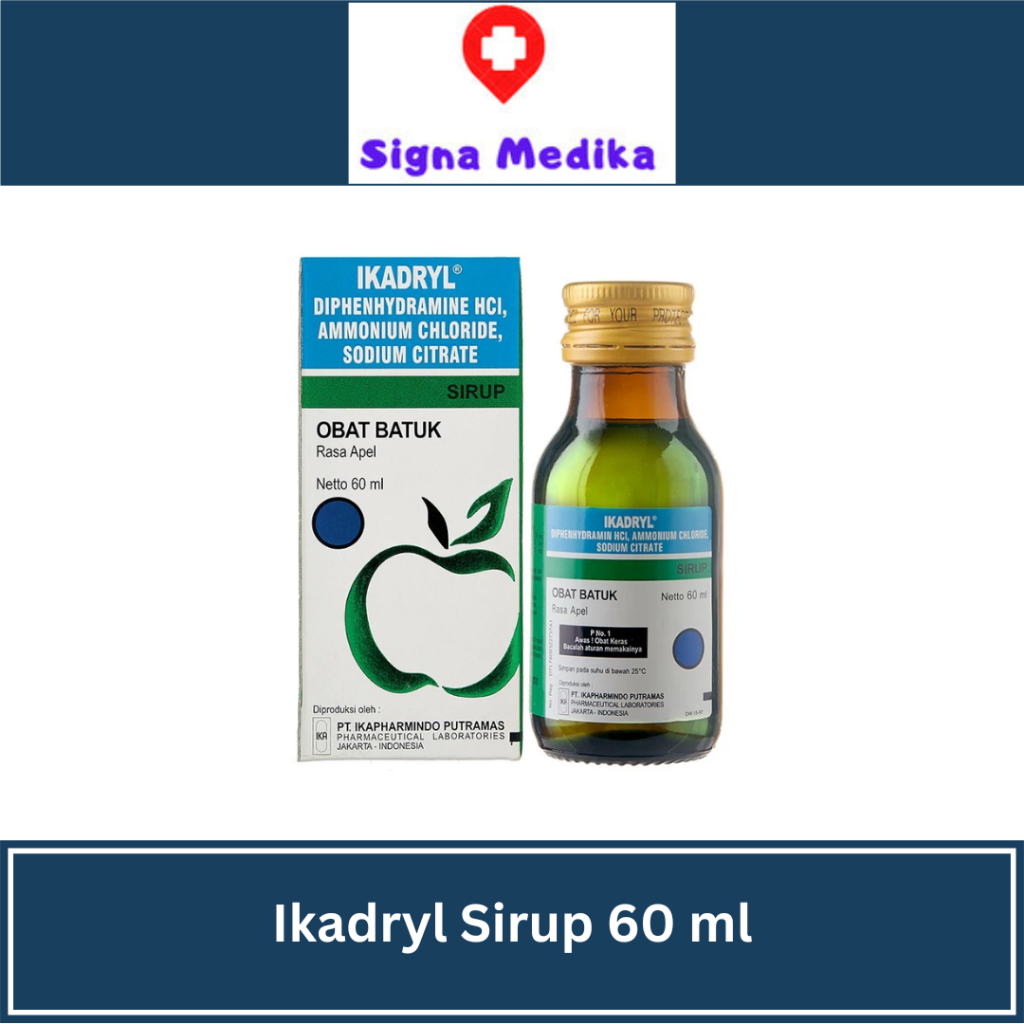 Ikadryl Sirup Rasa Apel 60 ml - Obat Batuk