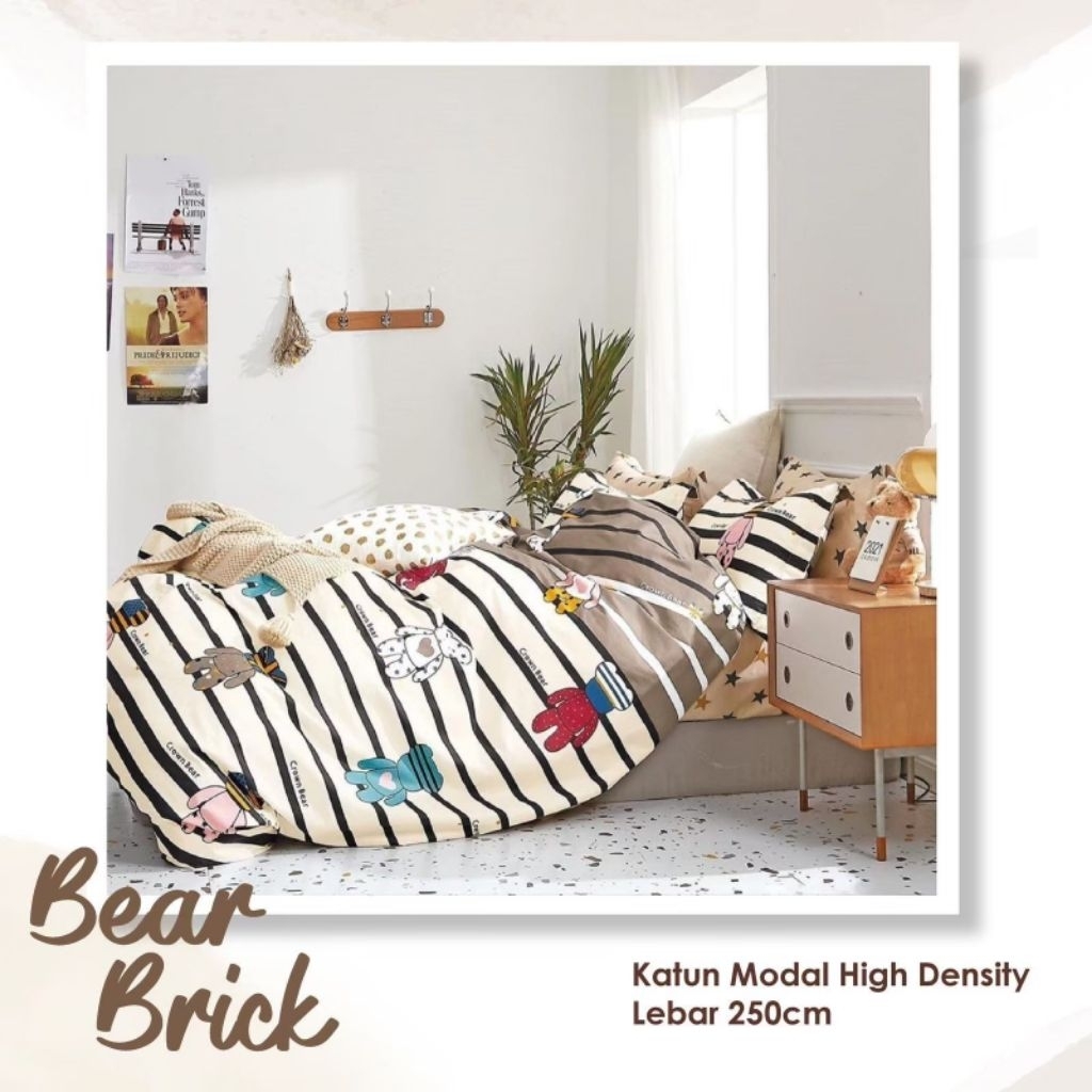Sprei Motif Kawaii Bear brick