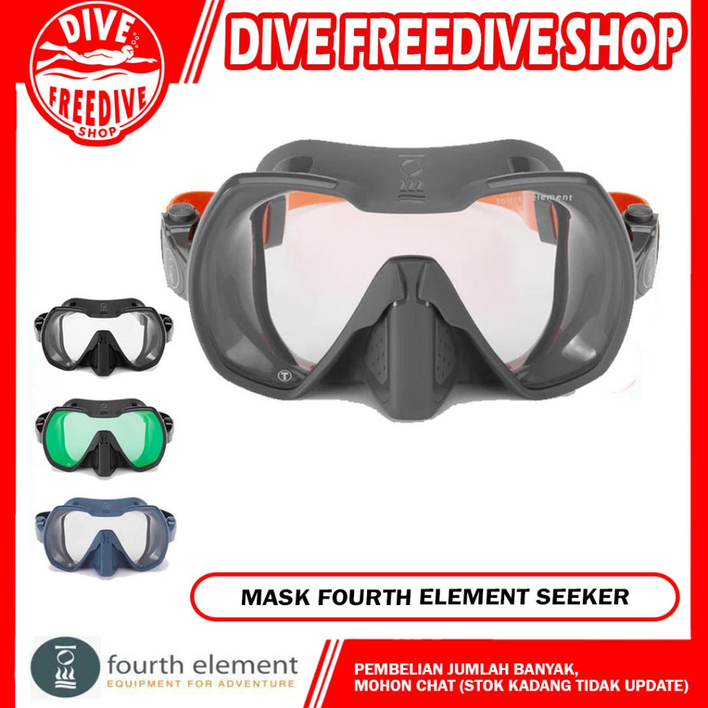 Mask Fourth Element Seeker Single View Masker Selam Scuba Diving Snorkeling Kacamata Dive